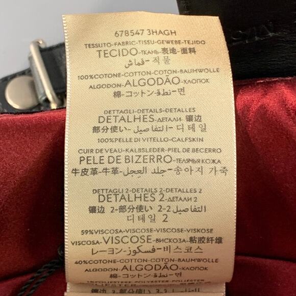 GUCCI FW21 Size M Black Velvet Leather Trim Cotton Riding Helmet - Picture 10 of 12